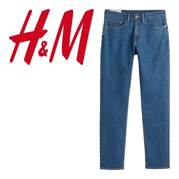 H&M Men's Slim Fit Jeans in Denim Blue - W32 - Picture 1 of 4